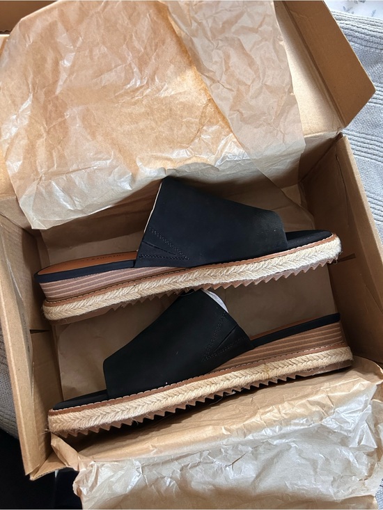 Lucky Brand Shoes - Lucky Brand Black Espadrille Slide Sandals